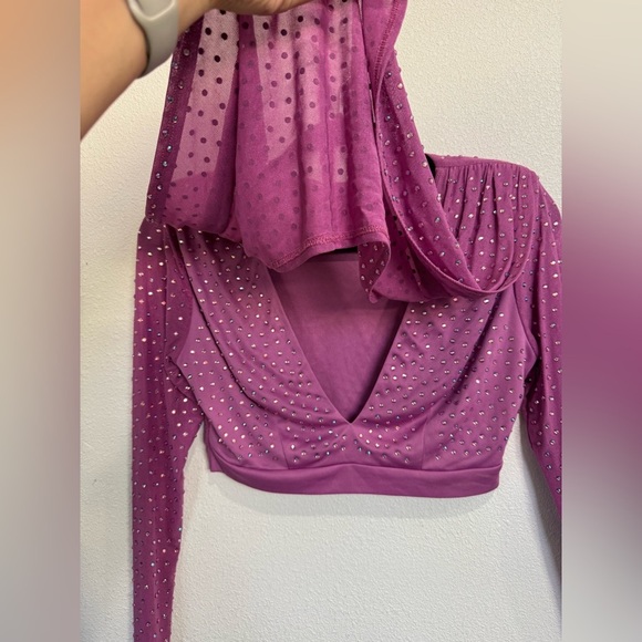 Purple Rhinestone Embellished Top - Picture 5 of 7